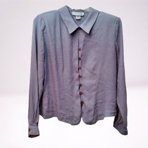 Bundle 5 for $5 - Petite impressions long sleeve button up blouse